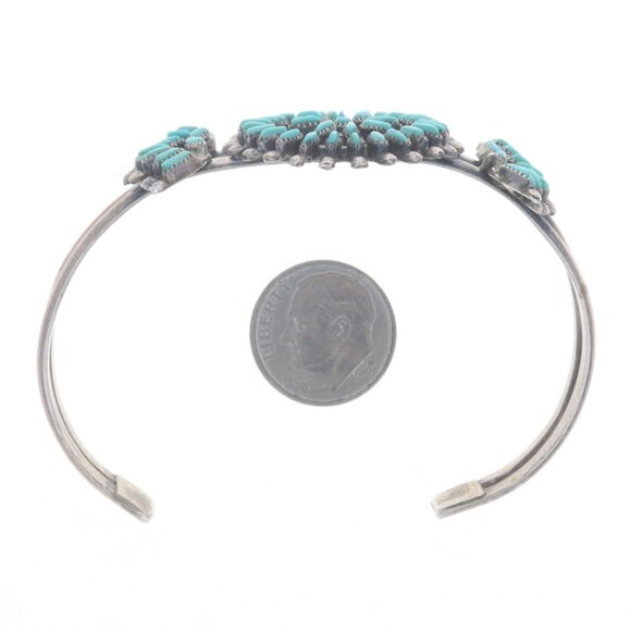 il_fullxfull.2632689873_96ho.jpg Native American Zuni Turquoise Needlepoint Cuff Bracelet 6 3/4\